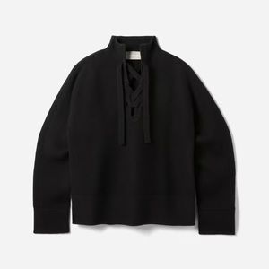 Everlane Lace-up Wool and Cotton Sweater XS